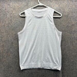 Lululemon Tank Top Womens 8 Breeze By Muscle White Performance Gym Run